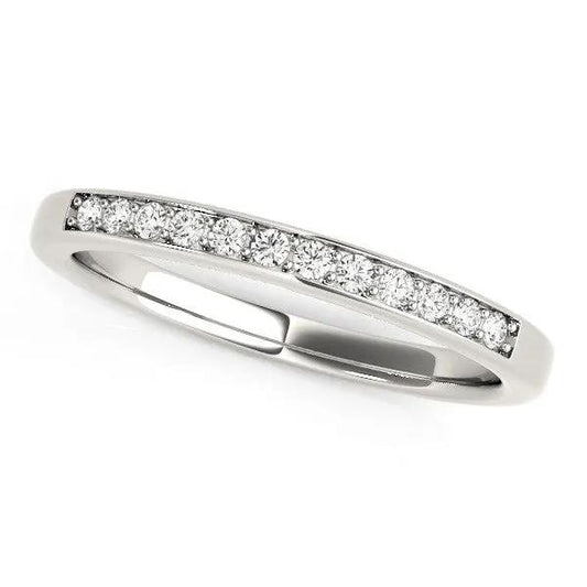 14k white gold diamond wedding band Bids.com with channel-set diamonds 1/8 cttw on Tampa Home & Garden Store