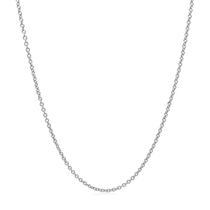 14k white gold round cable link chain necklace 1.3mm on Tampa Home & Garden Store