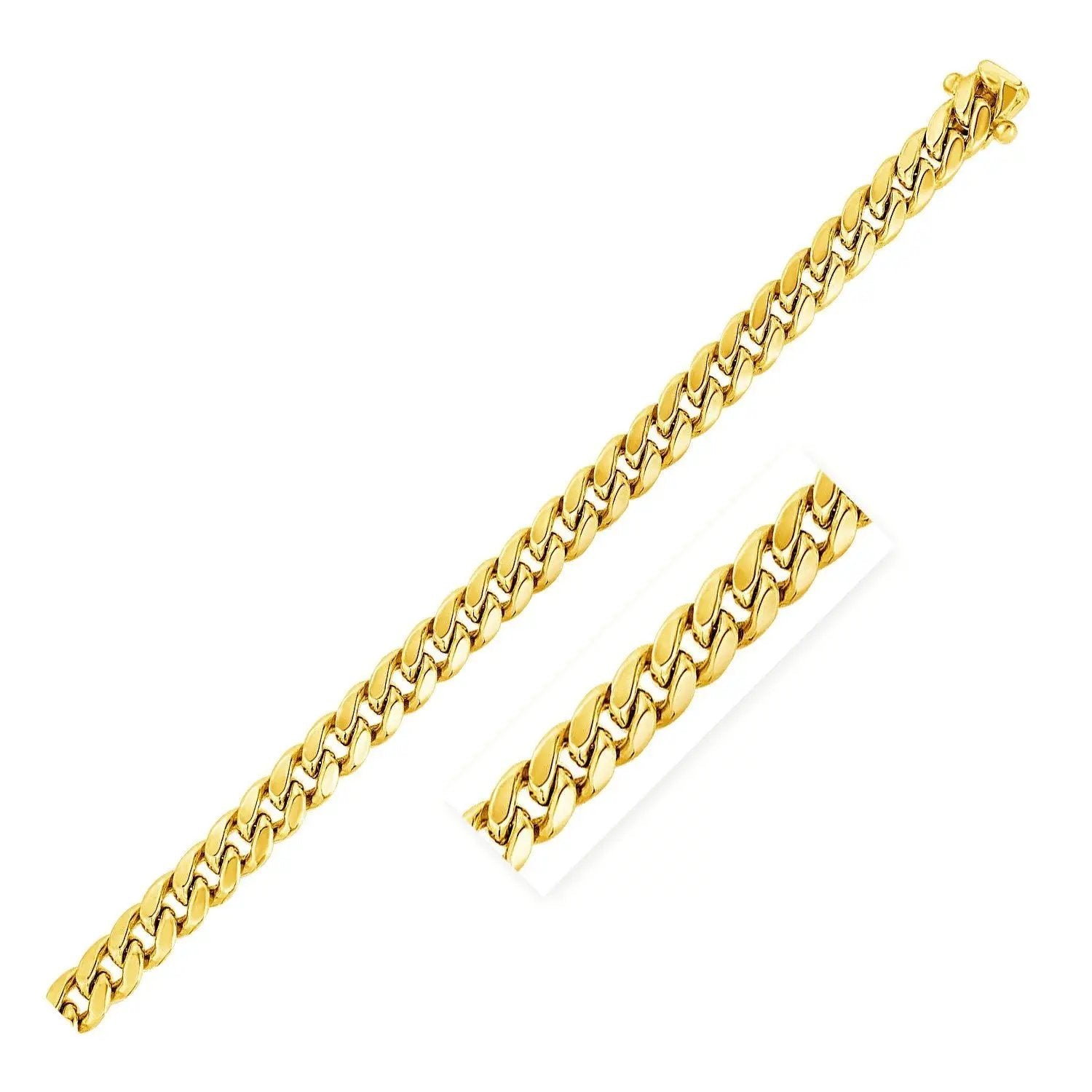 10k yellow gold semi-solid Miami Cuban chain necklace, 5 mm, by Bids.com on Tampa Home & Garden Store