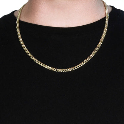 10k yellow gold semi solid Miami Cuban chain necklace 5mm by Bids.com on Tampa Home & Garden Store