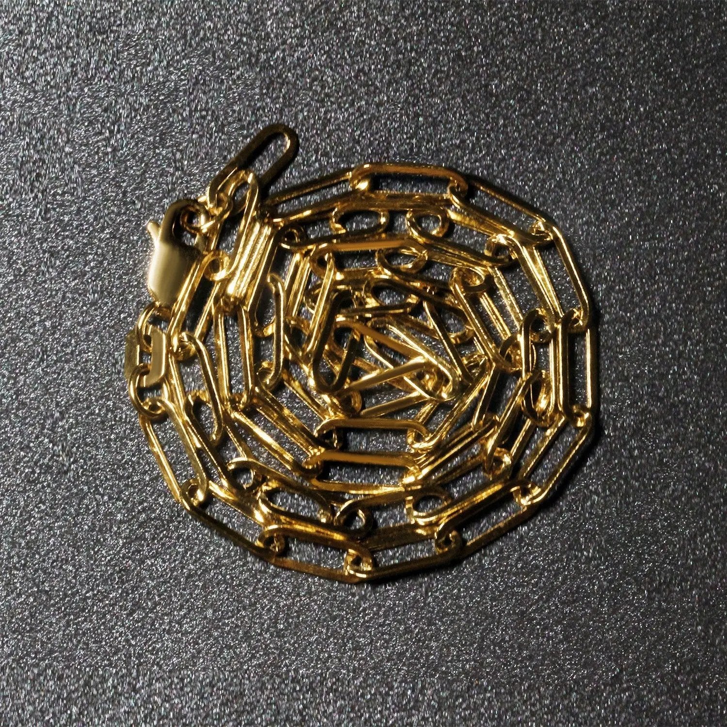 14K yellow gold wide paperclip chain necklace 3.3mm Bids.com on Tampa Home & Garden Store