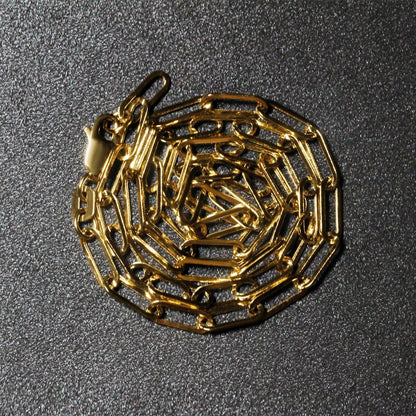 14K yellow gold wide paperclip chain necklace 3.3mm Bids.com on Tampa Home & Garden Store