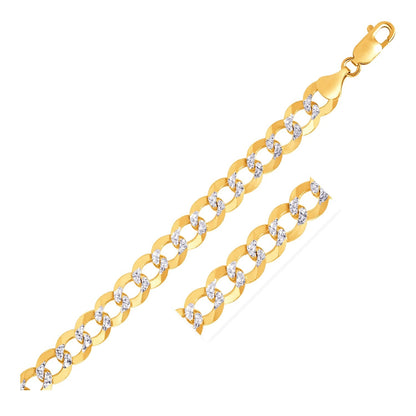 Two-tone gold pave curb chain necklace and bracelet set, 10 mm wide, diamonds by Bids.com on Tampa Home & Garden Store