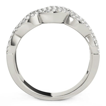 Diamond Interlocking Waves Ring in 14k White Gold by Bids.com, 5/8 cttw pave diamonds on Tampa Home & Garden Store