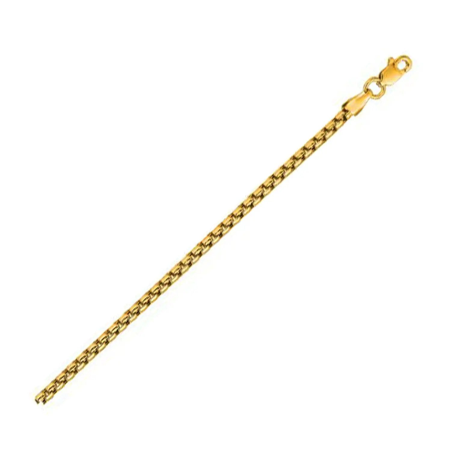14k yellow gold solid round box chain necklace, 3.60 mm, by Bids.com on Tampa Home & Garden Store