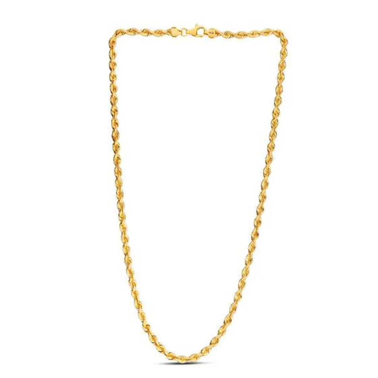 14k yellow gold light rope chain necklace 4.30 mm by Bids.com on Tampa Home & Garden Store