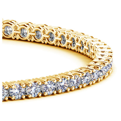 Lab Grown Round Diamond Tennis Bracelet in 14k Yellow Gold, 6 cttw F/G VS2/SI1 on Tampa Home & Garden Store