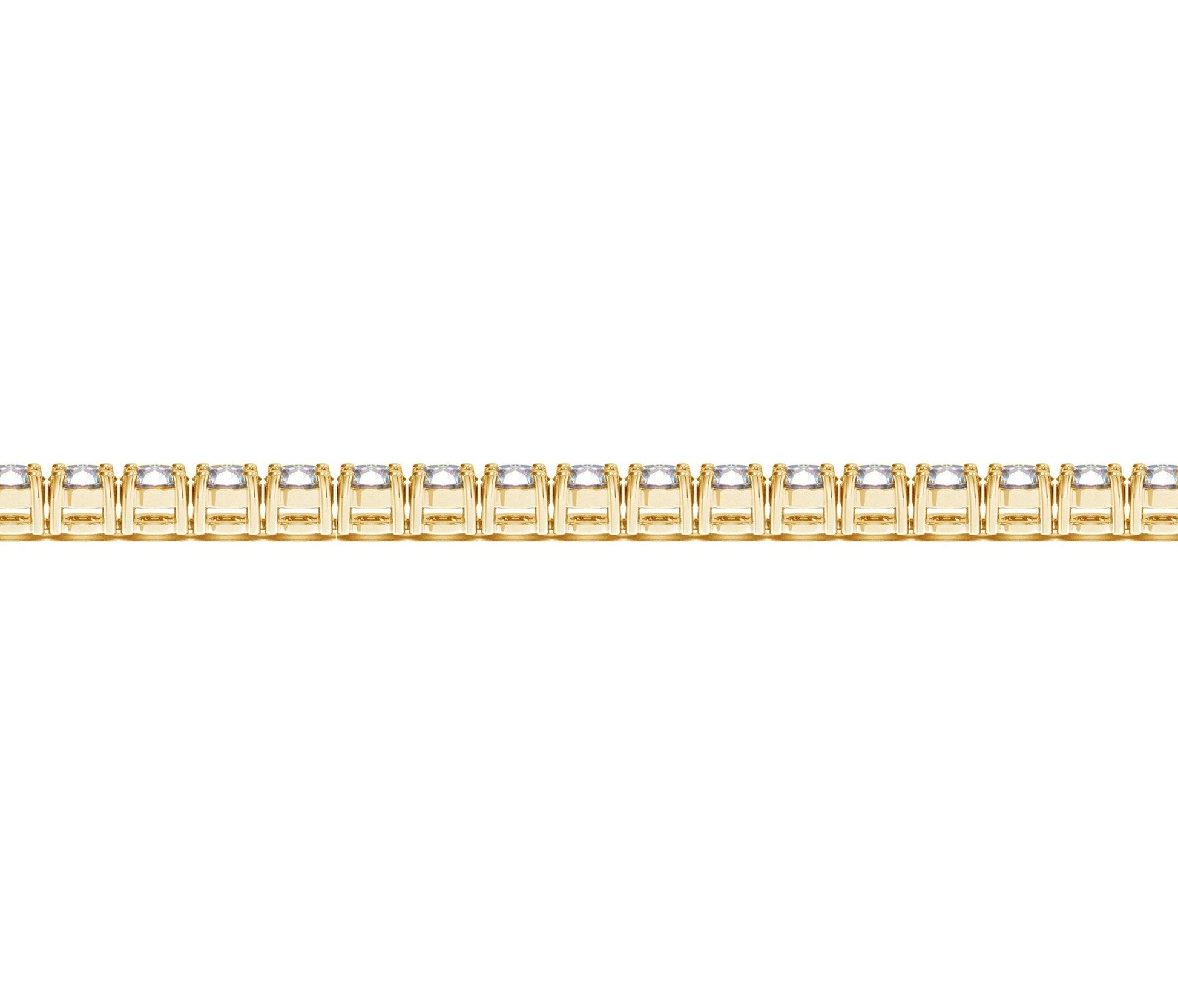 Lab grown round diamond tennis bracelet in 14k yellow gold with F/G VS2/SI1 stones on Tampa Home & Garden Store