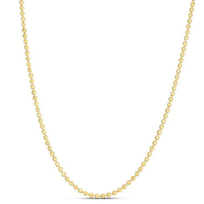 Moon Cut Bead Chain necklace 14k yellow gold 2.50 mm beads Bids.com on Tampa Home & Garden Store