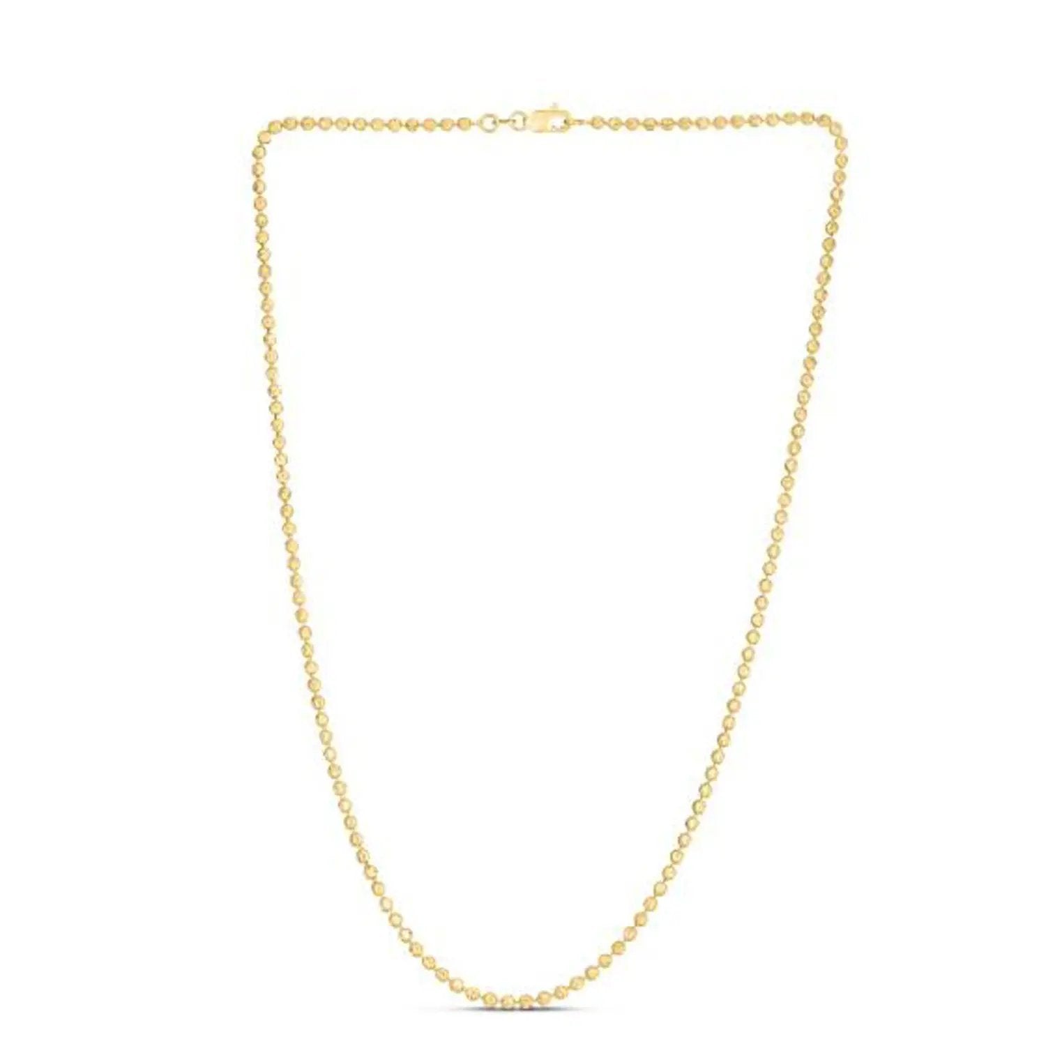 Moon Cut Bead Chain necklace 14k yellow gold 2.50 mm by Bids.com on Tampa Home & Garden Store