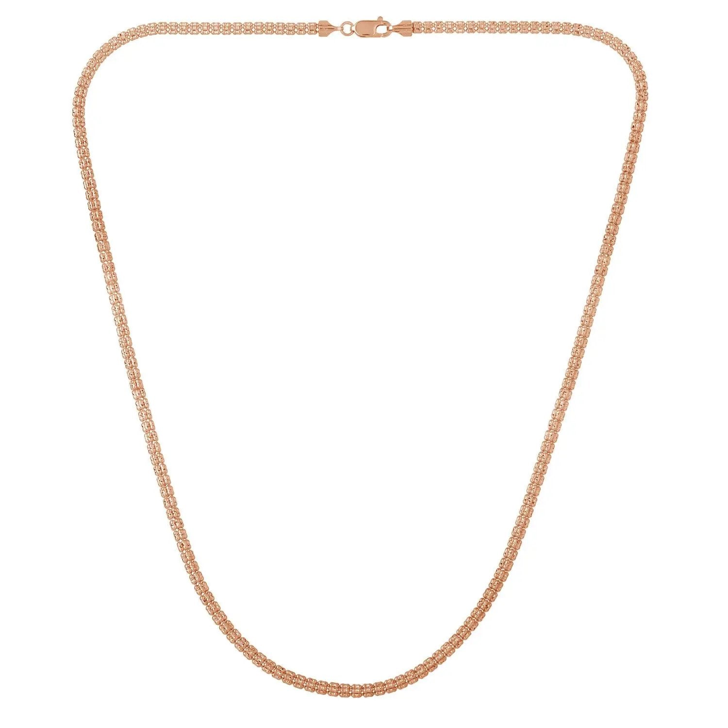 Ice Barrel chain necklace 14k rose gold 3.10 mm by Bids.com on Tampa Home & Garden Store
