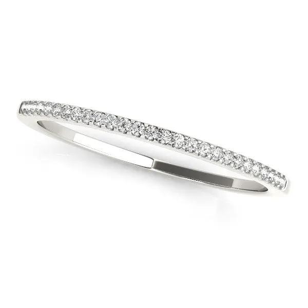 14k white gold slim pavé wedding band with 1/10 cttw diamonds by Bids.com on Tampa Home & Garden Store