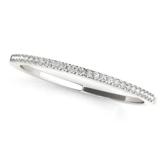 14k white gold slim pavé wedding band with 1/10 cttw diamonds by Bids.com on Tampa Home & Garden Store