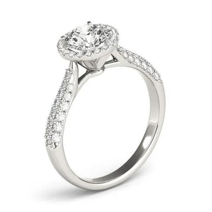 14k white gold halo diamond engagement ring with pave band 1 1/3 cttw by Bids.com on Tampa Home & Garden Store