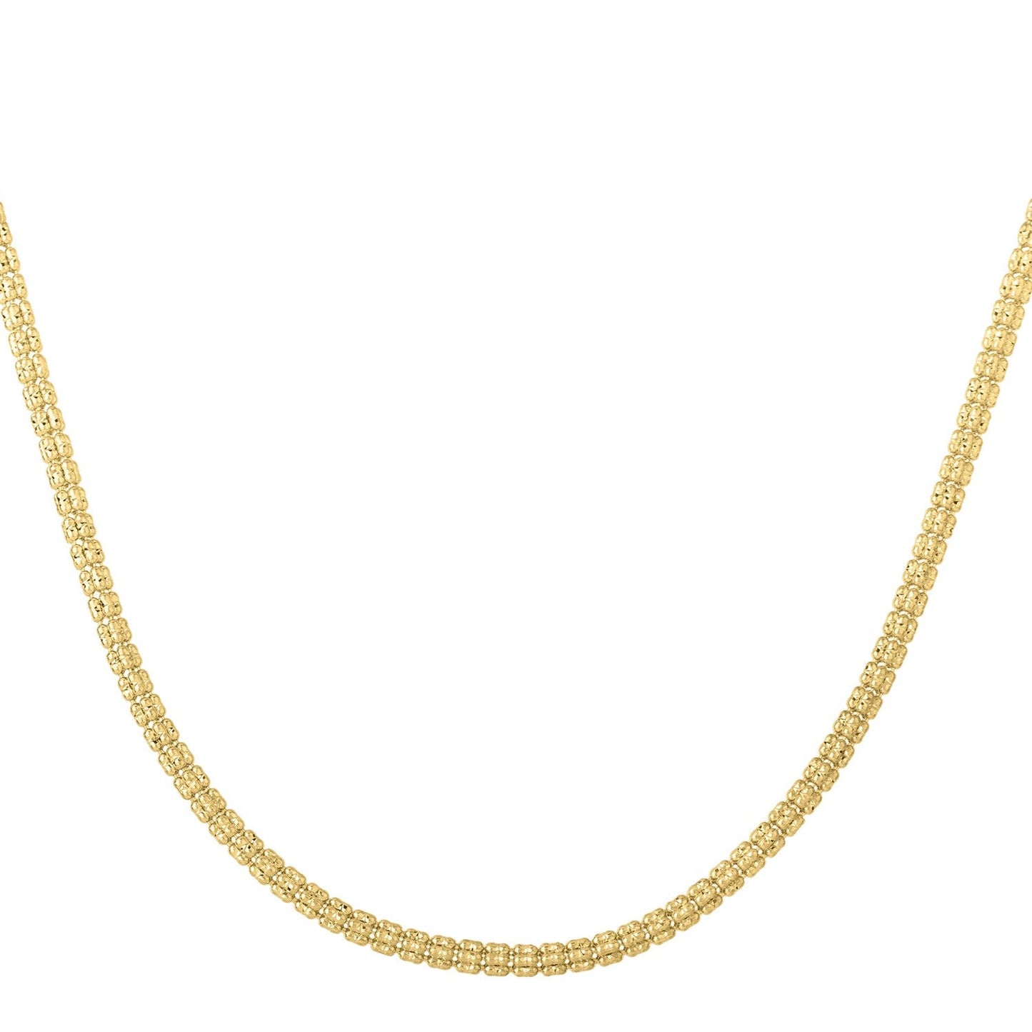 Ice Barrel Chain necklace in 14k yellow gold, 3.10 mm, by Bids.com on Tampa Home & Garden Store