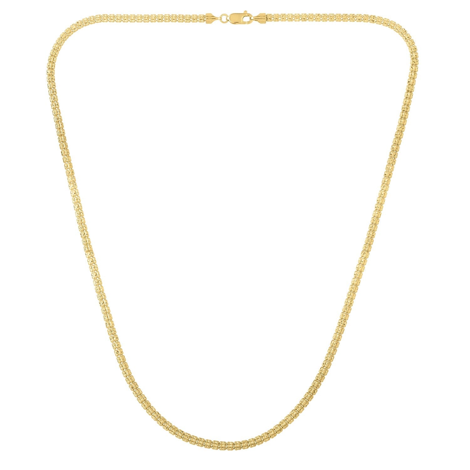 Ice Barrel Chain necklace 14k yellow gold 3.10 mm Bids.com on Tampa Home & Garden Store