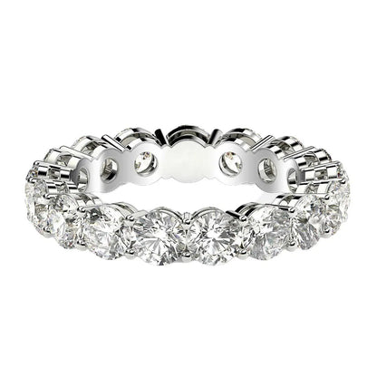 Round-cut lab-grown diamond eternity ring, 14k white gold, 3 cttw FG/VS2 on Tampa Home & Garden Store