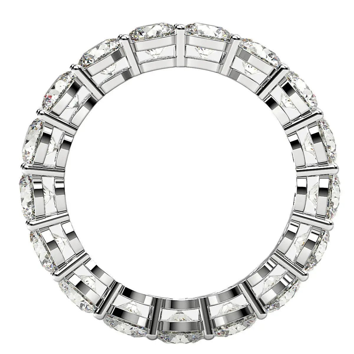 Eternity ring round cut lab grown diamonds, 14k white gold, 3 cttw, Bids.com on Tampa Home & Garden Store