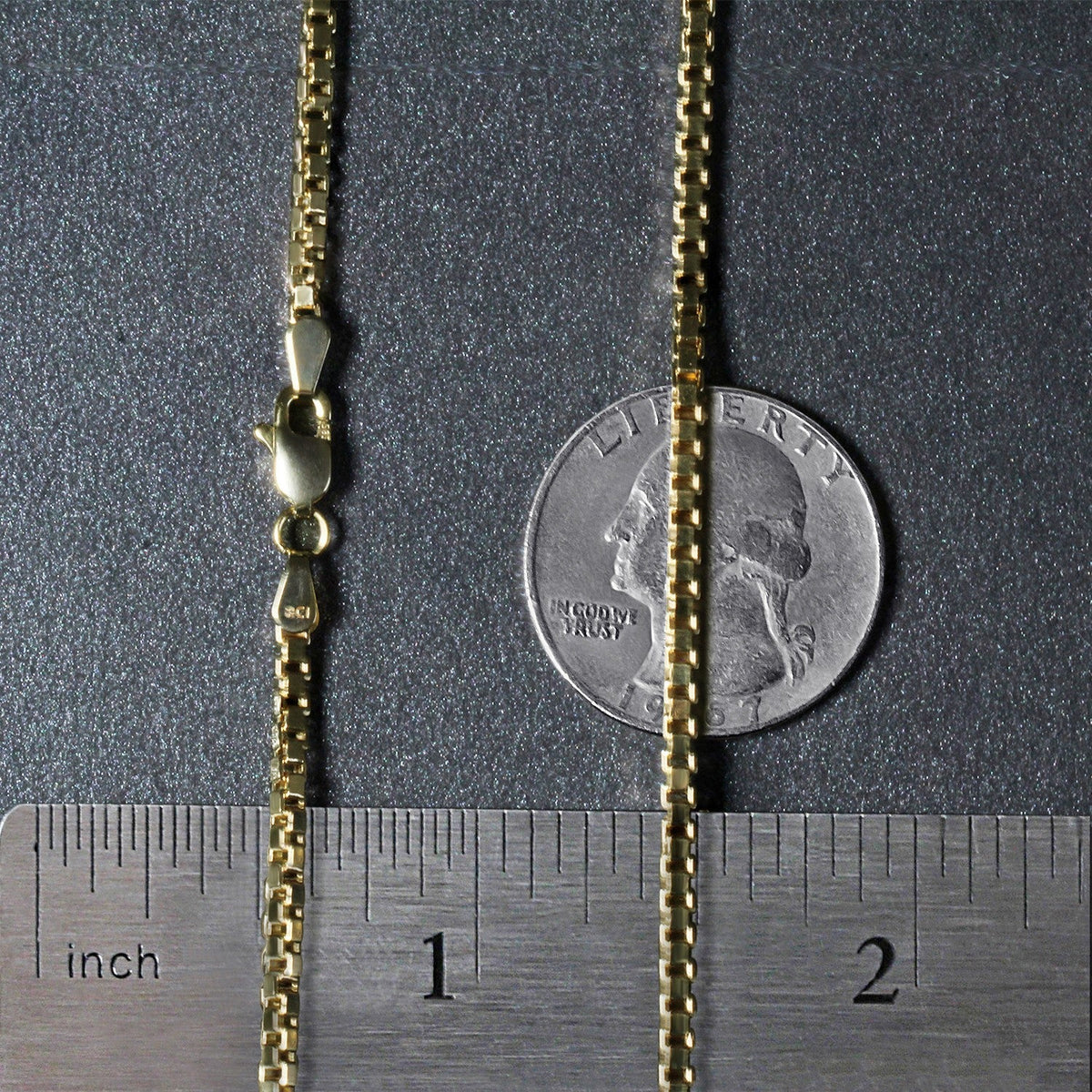 Necklace 2.0mm 14k yellow gold semi solid box chain by Bids.com on Tampa Home & Garden Store