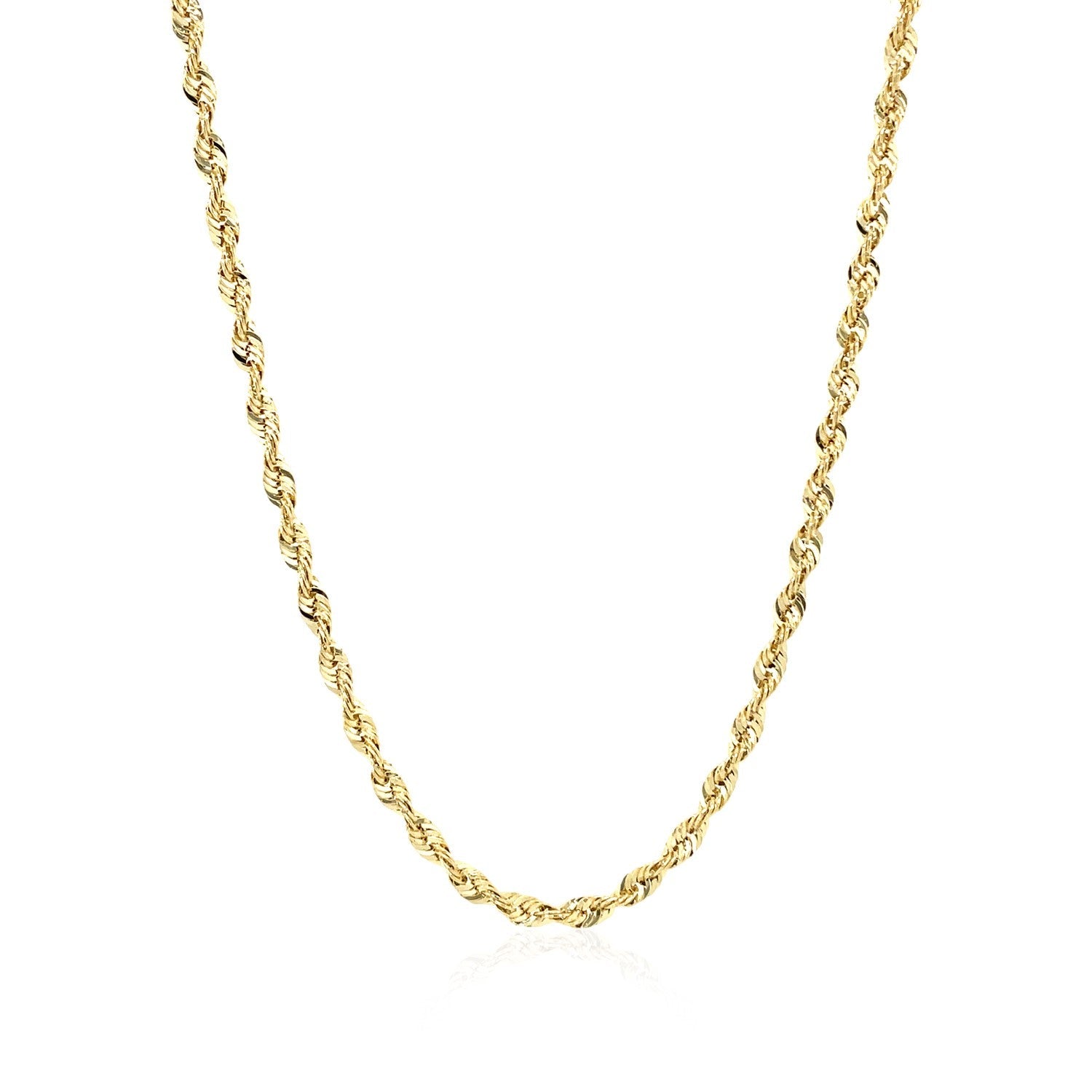 2.5mm 14k yellow gold light rope chain necklace by Bids.com on Tampa Home & Garden Store