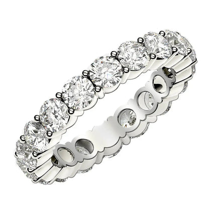 Round cut lab-grown diamond eternity ring in 14k white gold, 2 cttw FG/VS2 by Bids.com on Tampa Home & Garden Store