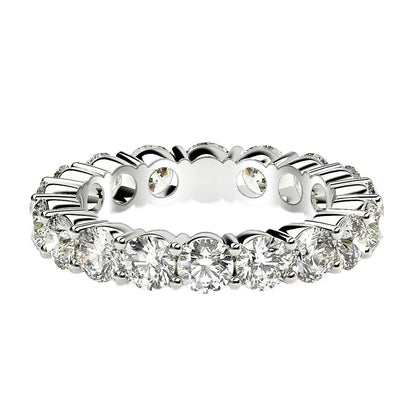 Round cut lab-grown diamond eternity ring in 14k white gold, 2 cttw FG/VS2 by Bids.com on Tampa Home & Garden Store