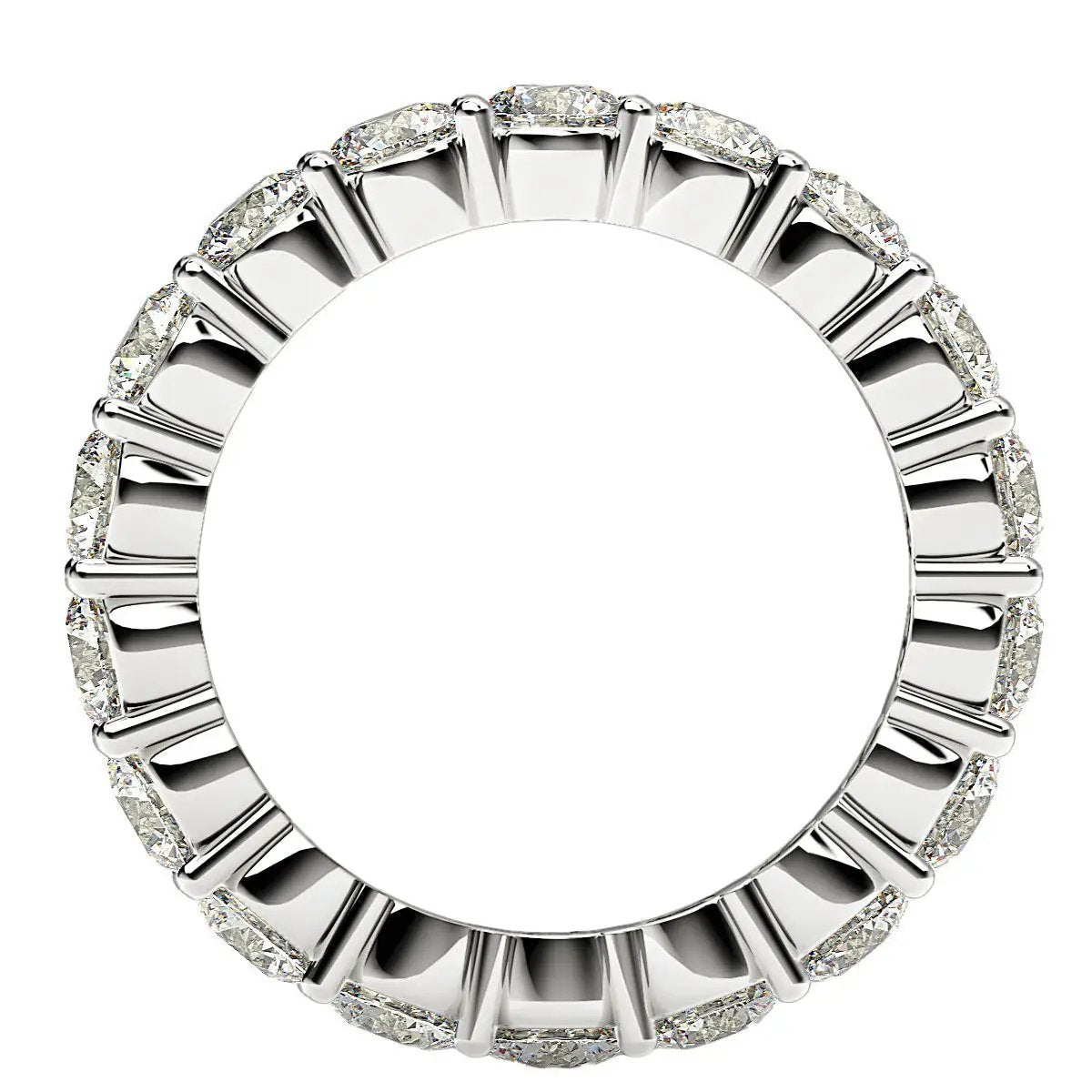 Round-cut lab-grown diamond eternity ring in 14k white gold 2 cttw FG/VS2 on Tampa Home & Garden Store
