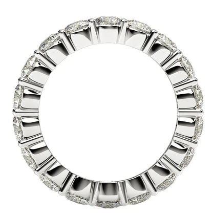 Round-cut lab-grown diamond eternity ring in 14k white gold 2 cttw FG/VS2 on Tampa Home & Garden Store