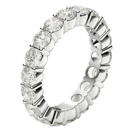 Round-cut lab-grown diamond eternity ring in 14k white gold, FG/VS2, 2 cttw, Bids.com on Tampa Home & Garden Store