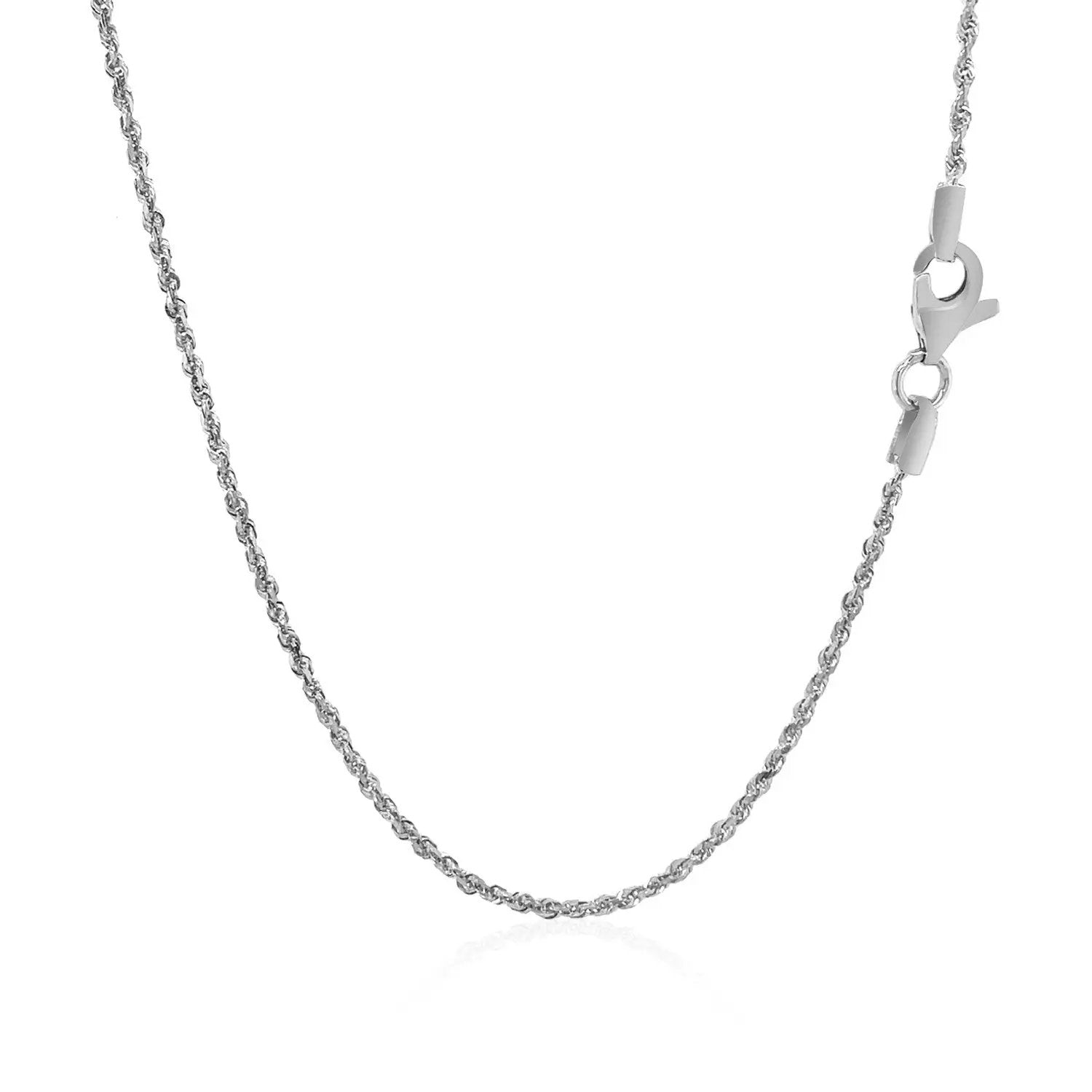 10k white gold solid diamond-cut rope chain necklace 1.4mm by Bids.com on Tampa Home & Garden Store