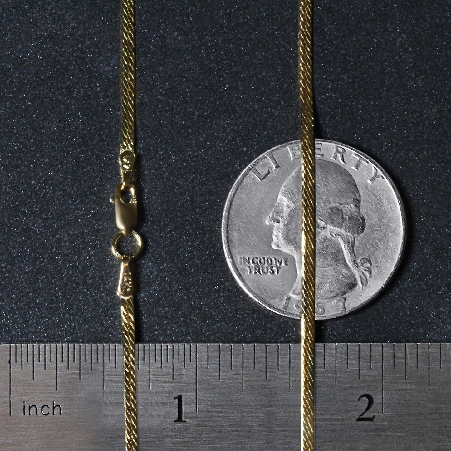 14k yellow gold Super Flex herringbone chain necklace 1.50mm by Bids.com on Tampa Home & Garden Store
