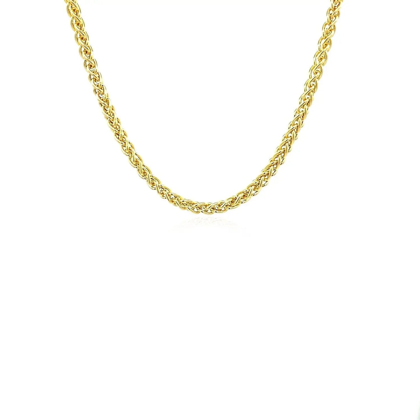 14k yellow gold 2.8mm light weight wheat chain necklace on Tampa Home & Garden Store