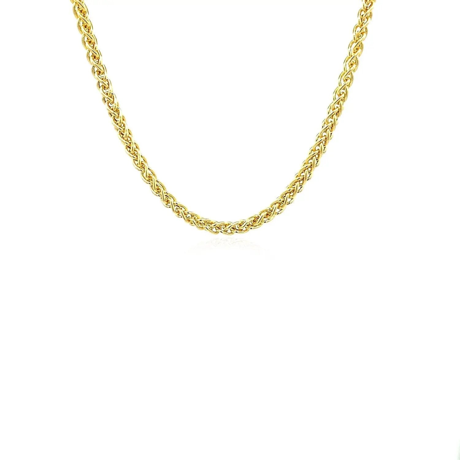 14k yellow gold 2.8mm light weight wheat chain necklace on Tampa Home & Garden Store