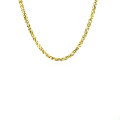 14k yellow gold 2.8mm light weight wheat chain necklace on Tampa Home & Garden Store