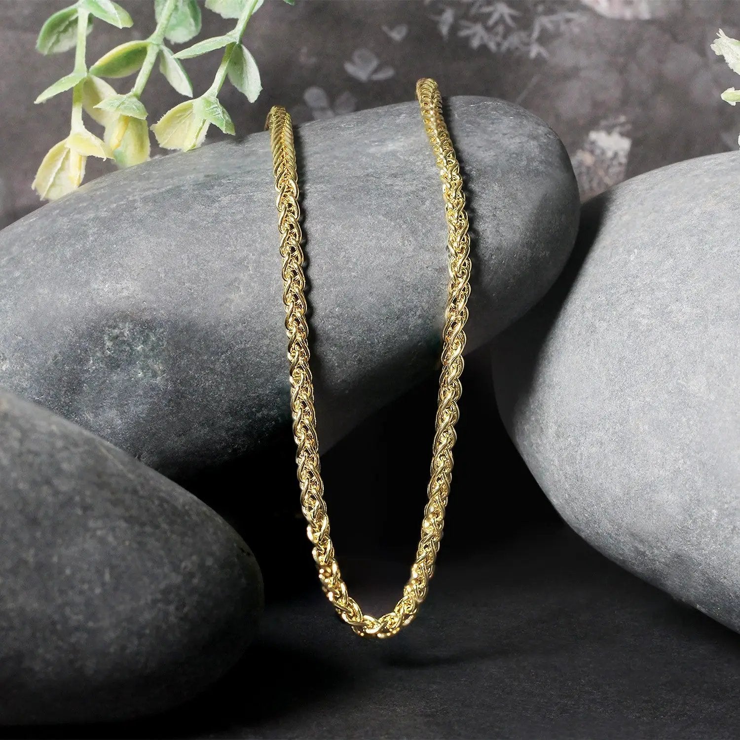 14k yellow gold 2.8mm light-weight wheat chain necklace Bids.com on Tampa Home & Garden Store