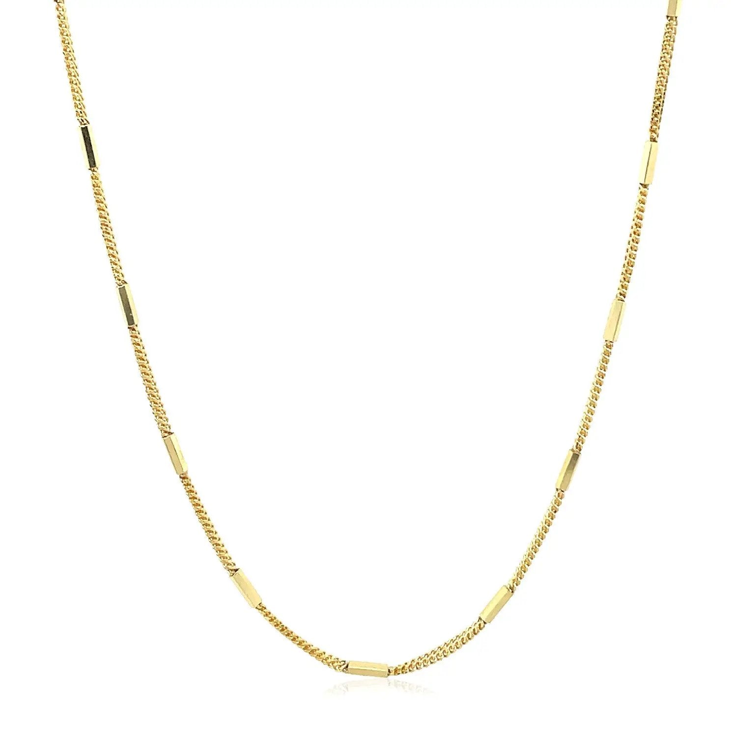 Diamond-cut bar-link necklace 14k yellow gold 1.3mm by Bids.com on Tampa Home & Garden Store