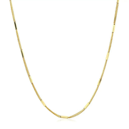 Diamond-cut bar-link necklace 14k yellow gold 1.3mm by Bids.com on Tampa Home & Garden Store
