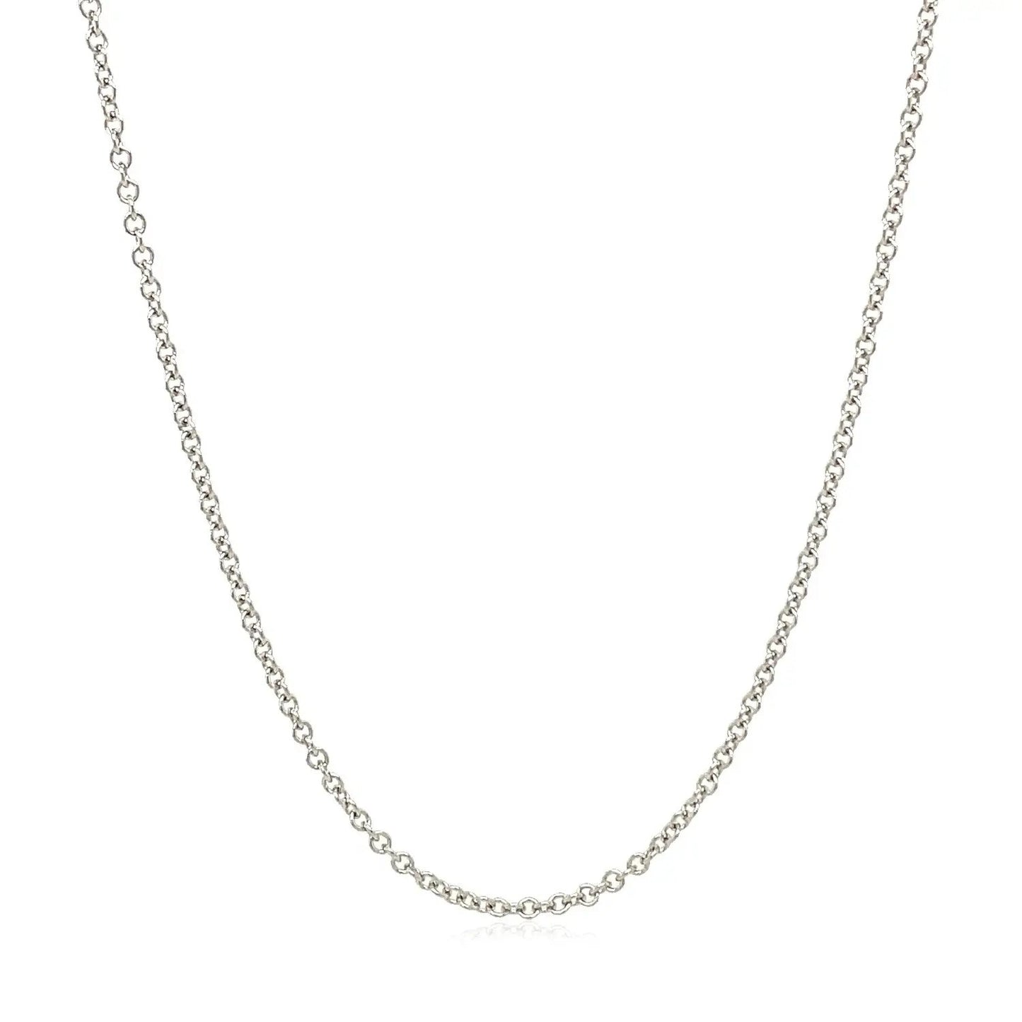 14k white gold round cable link necklace 1.9mm Bids.com on Tampa Home & Garden Store