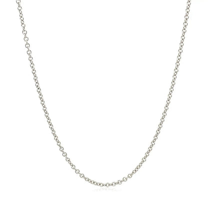 14k white gold round cable link necklace 1.9mm Bids.com on Tampa Home & Garden Store