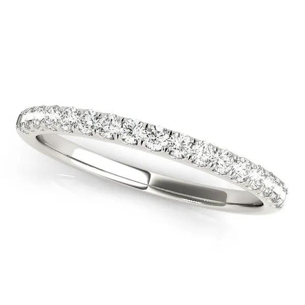 14k white gold diamond scallop setting wedding band 1/3 cttw by Bids.com on Tampa Home & Garden Store