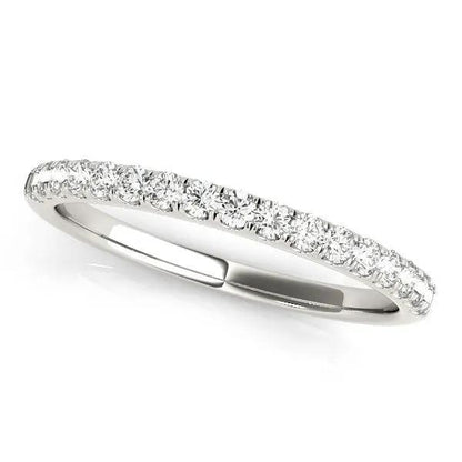 14k white gold diamond scallop setting wedding band 1/3 cttw by Bids.com on Tampa Home & Garden Store