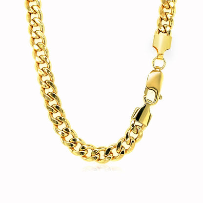 5.5mm 14k yellow gold Miami Cuban semi solid chain necklace by Bids.com on Tampa Home & Garden Store