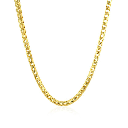 3.1mm 14k yellow solid gold diamond-cut Franco chain necklace by Bids.com on Tampa Home & Garden Store