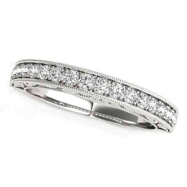 14k white gold diamond wedding ring, antique prong-set, 1/3 cttw, Bids.com on Tampa Home & Garden Store
