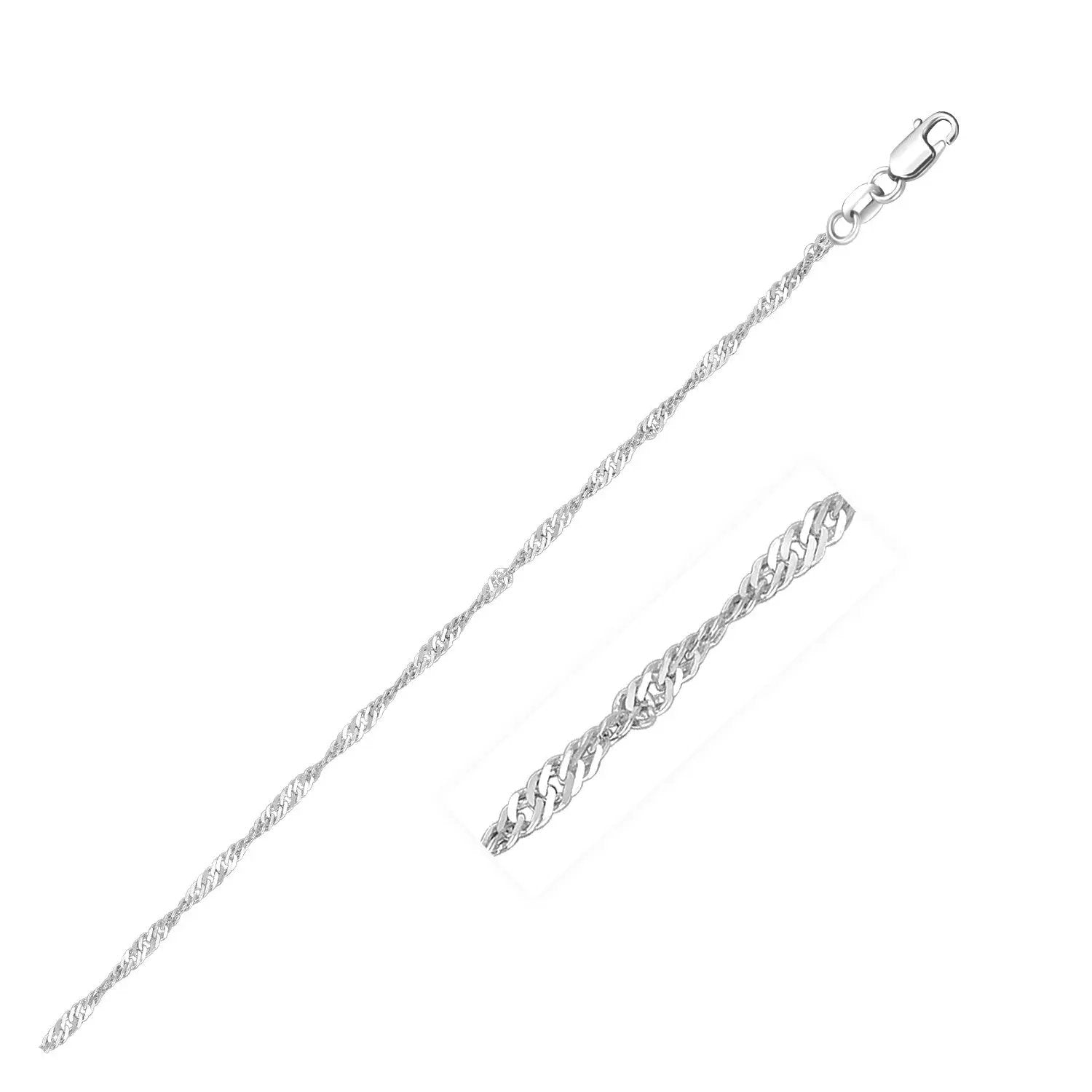 14k white gold Singapore chain necklace 1.5mm by Bids.com on Tampa Home & Garden Store