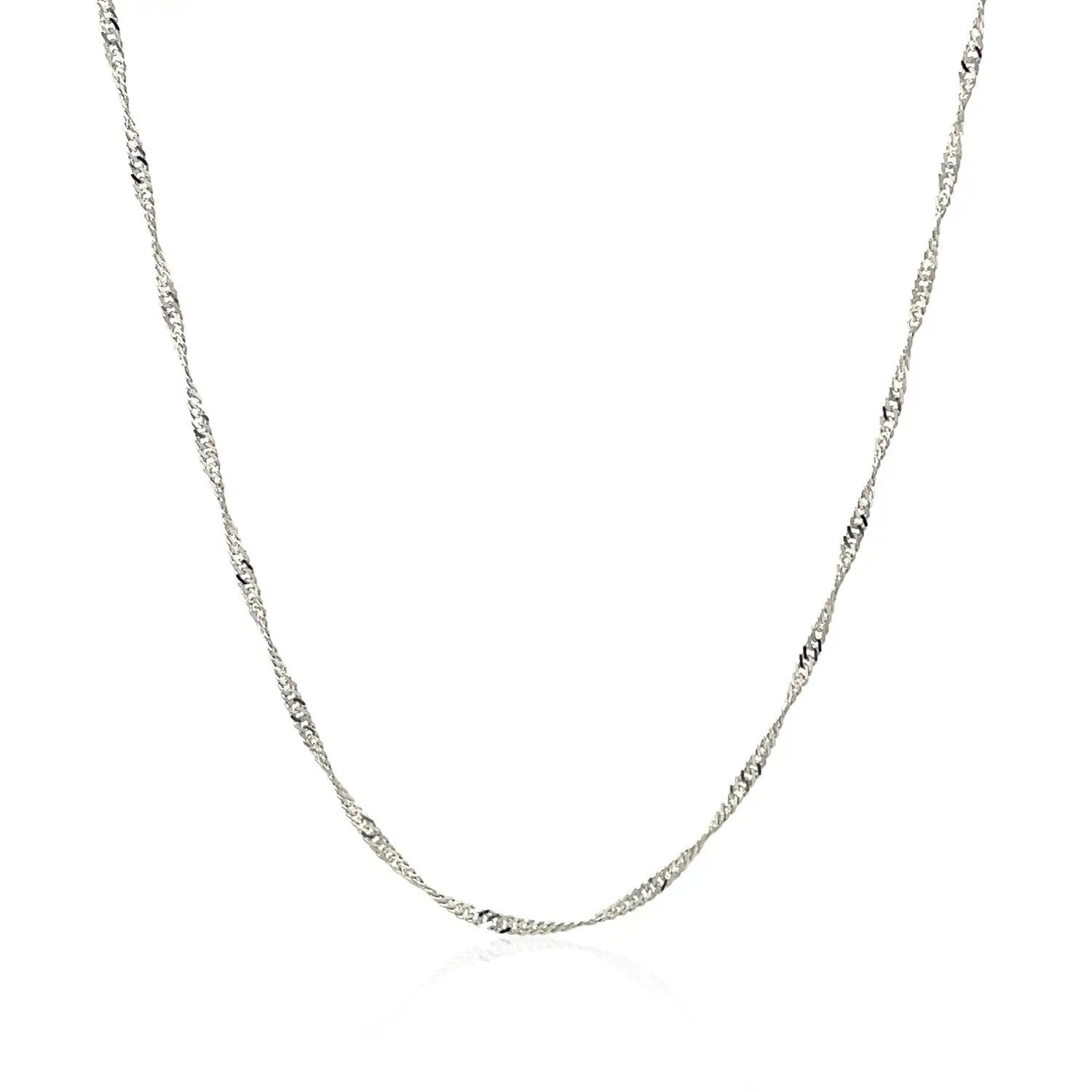 14k white gold Singapore chain necklace 1.5mm, Bids.com brand on Tampa Home & Garden Store