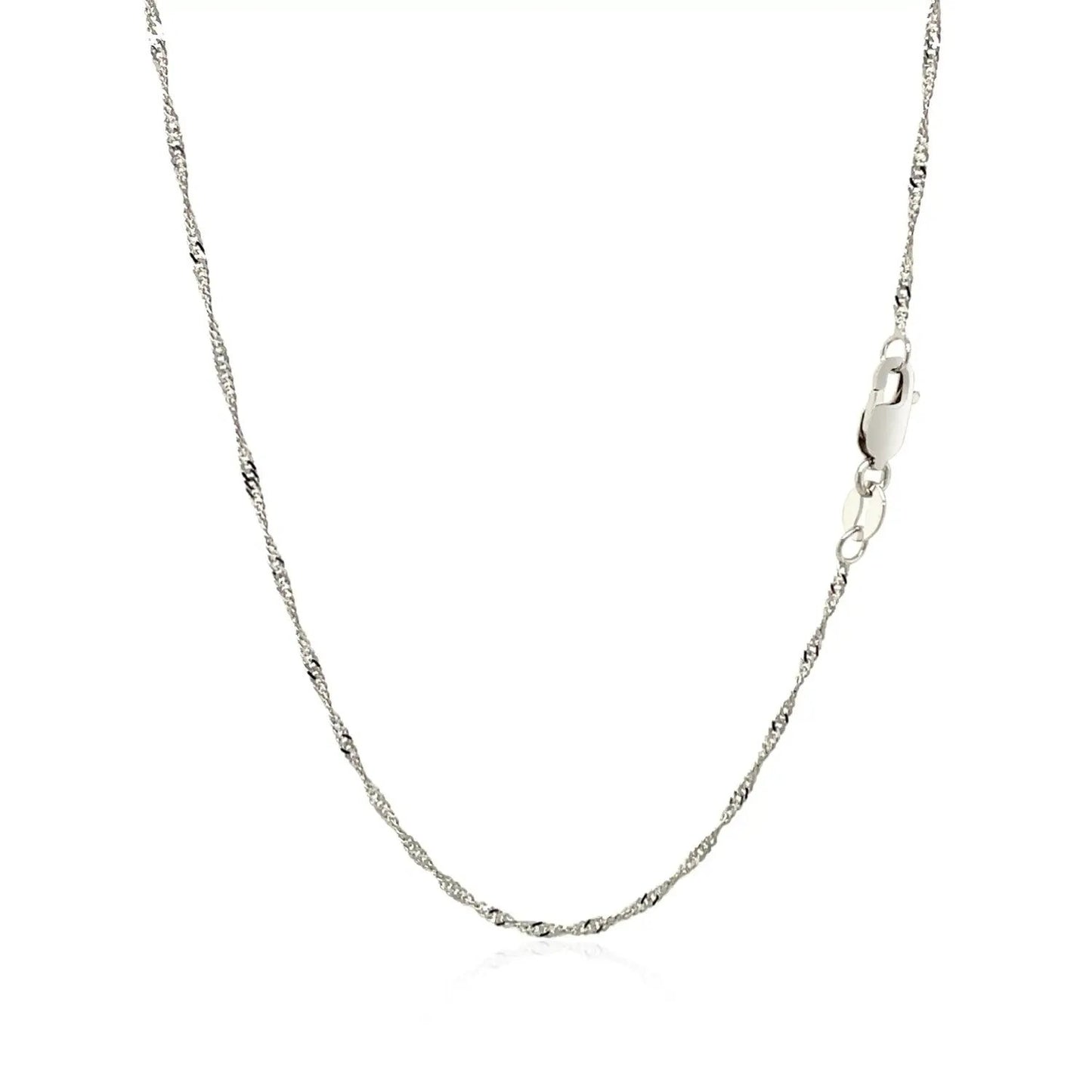 14k white gold Singapore chain necklace 1.5mm by Bids.com on Tampa Home & Garden Store