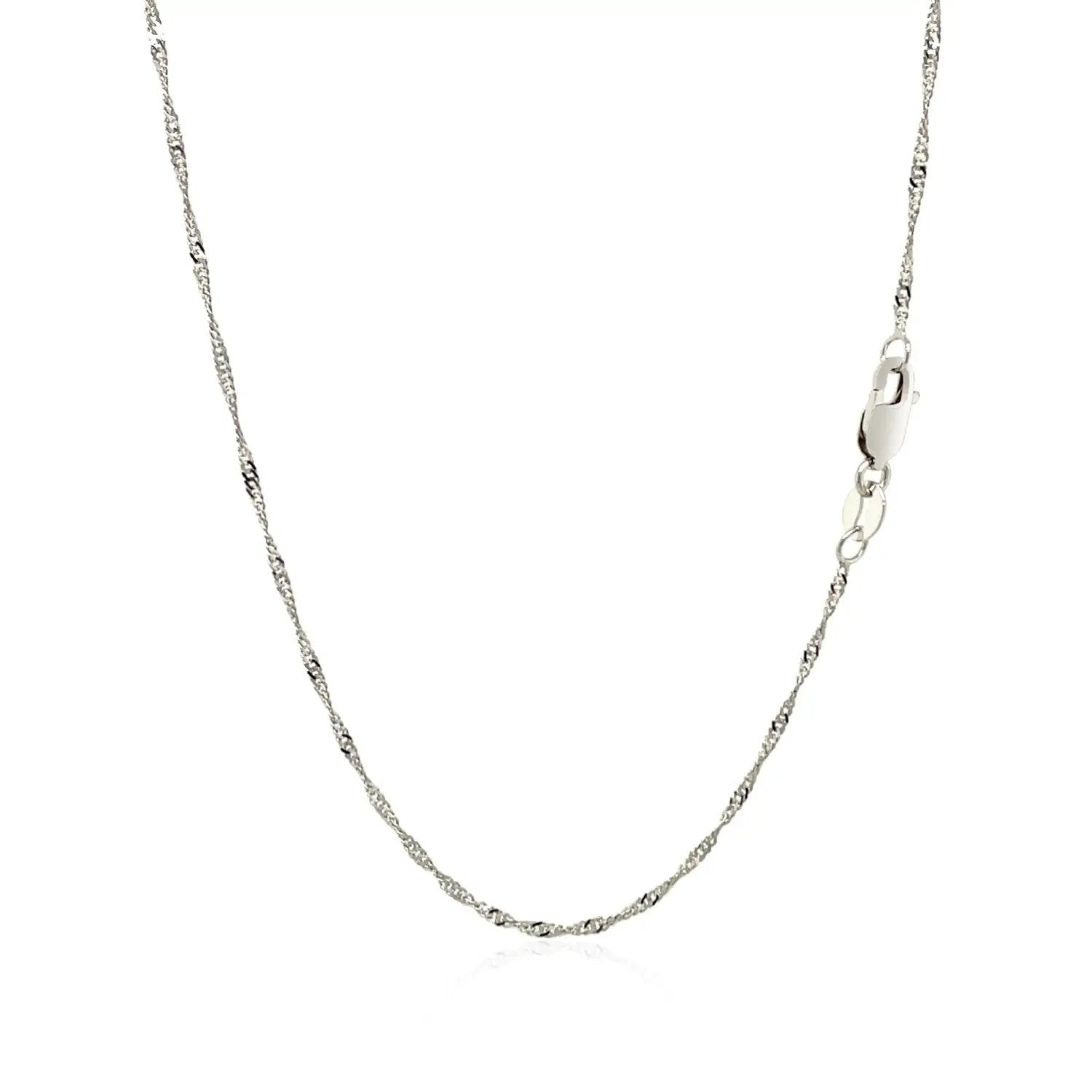 14k white gold Singapore chain necklace 1.5mm by Bids.com on Tampa Home & Garden Store