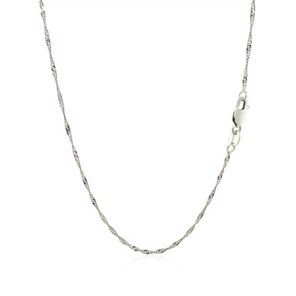 14k white gold Singapore chain necklace 1.5mm by Bids.com on Tampa Home & Garden Store