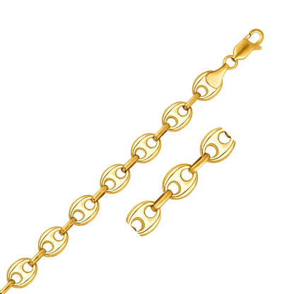 11.0mm 14k yellow gold puffed mariner link chain necklace by Bids.com hollow oval links on Tampa Home & Garden Store
